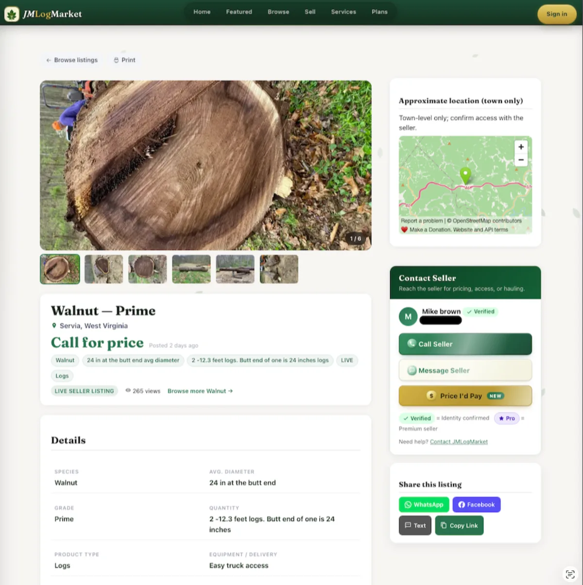 View full listing detail